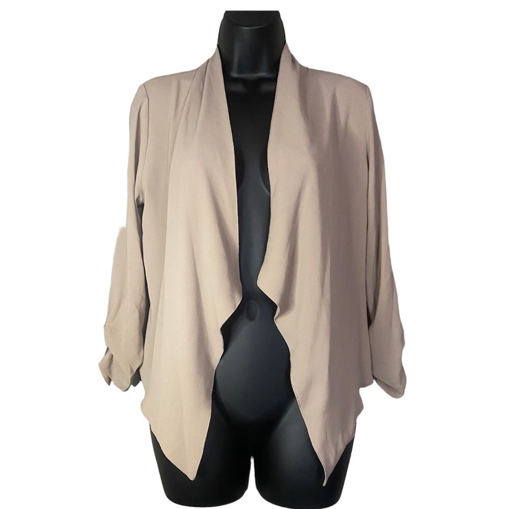 Active USA Tan Thin Symmetrical Sides Blazer